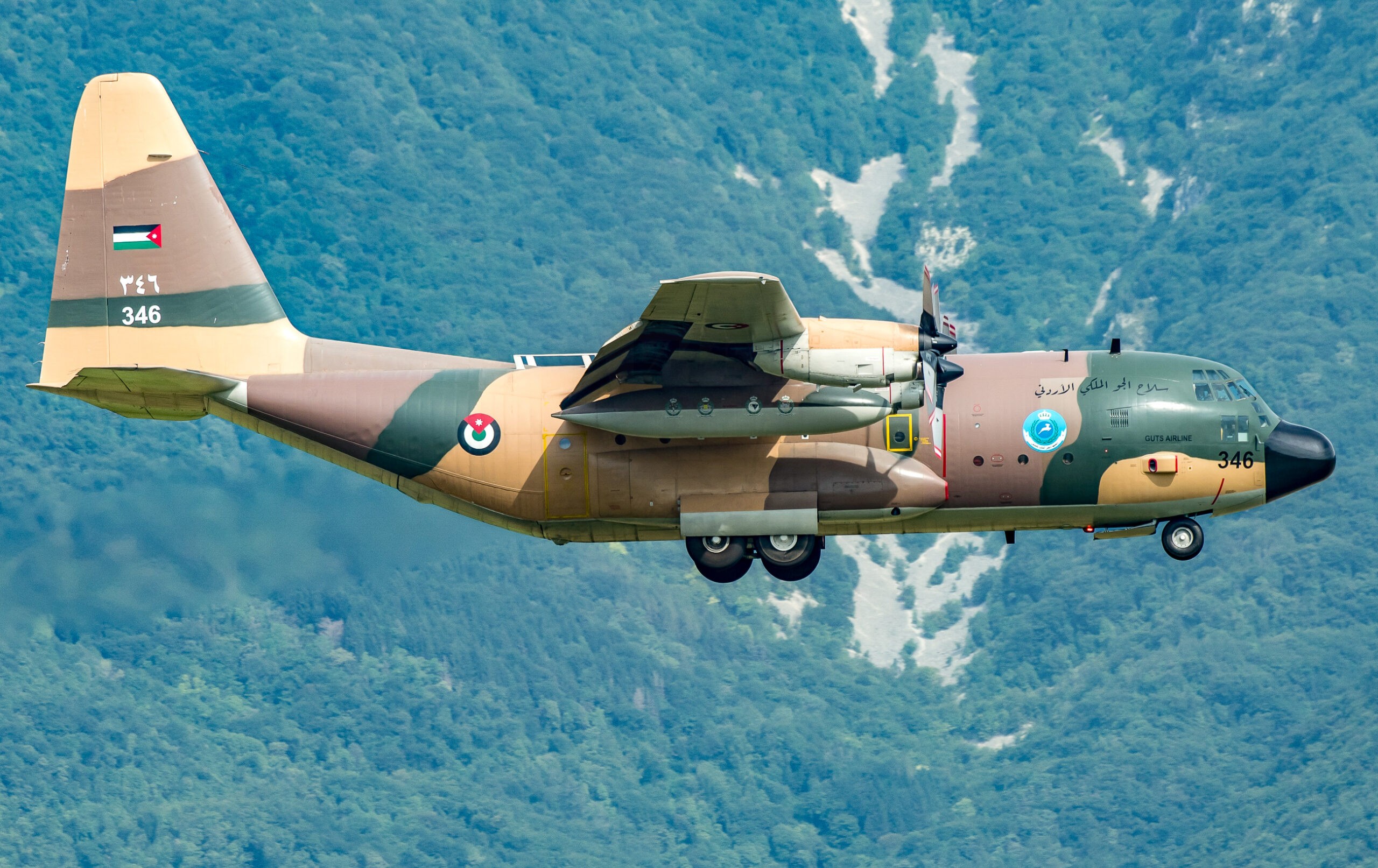 346 C-130H 3 Sq Royal Jordanian Air Force Aeroporto Militare "Pagliano e Gori” - Aviano 24/07/2024 Foto: Graziano Fantin