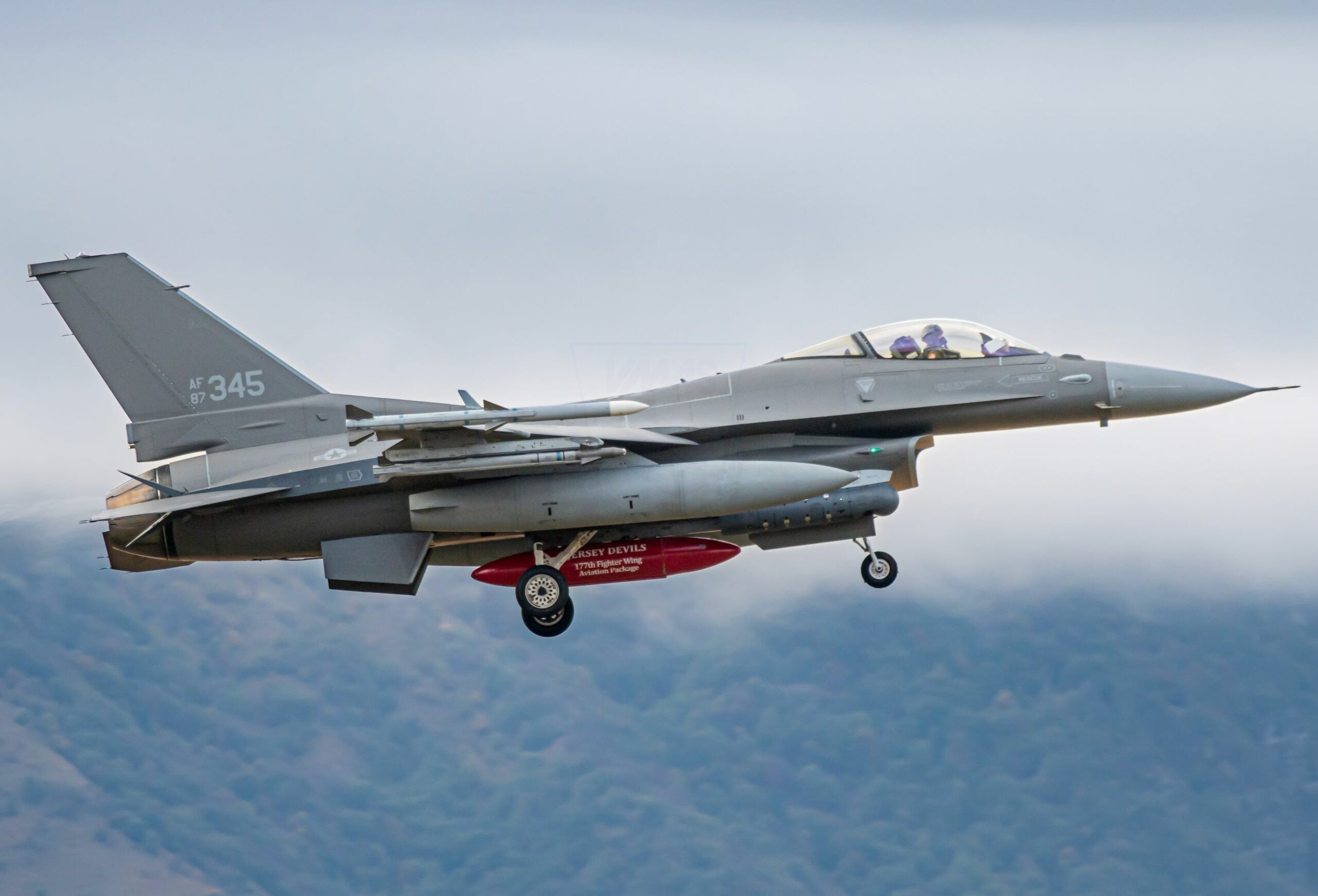 87-0345/AC F-16C-30-CF ANG 177th FS Aeroporto Militare "Pagliano e Gori” - Aviano 17/10/2024 Foto: Graziano Fantin