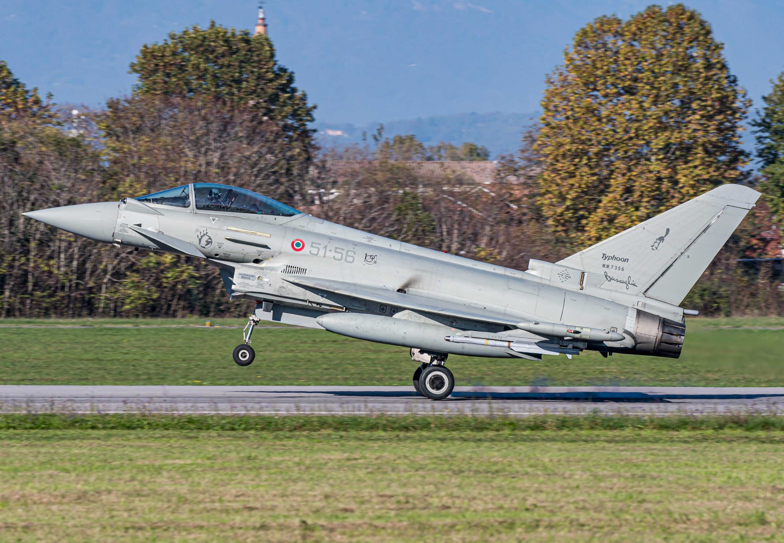 MM7356/51-56 F-2000A 132°Gr/51°S Aeroporto Militare "Vittorio Bragadin” - Treviso-Istrana 04/11/2024 Foto: Graziano Fantin